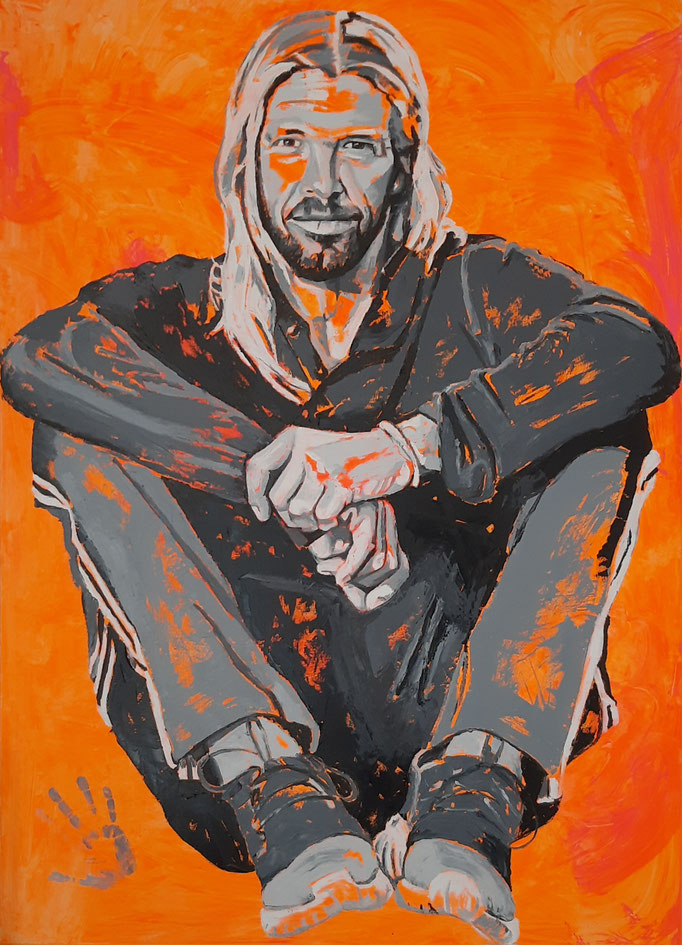Taylor Hawkins l 100x140 cm l Öl & Acryl auf Leinwand