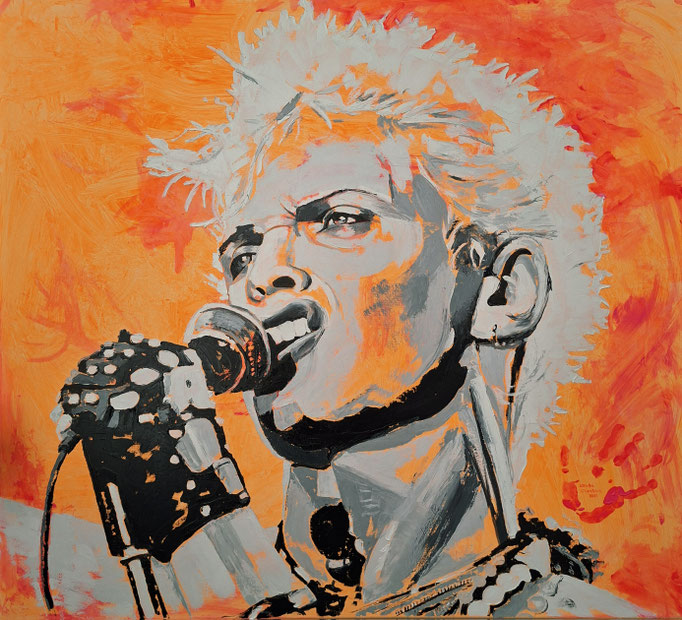 Billy Idol l 110x100 cm l Öl & Acryl auf Leinwand