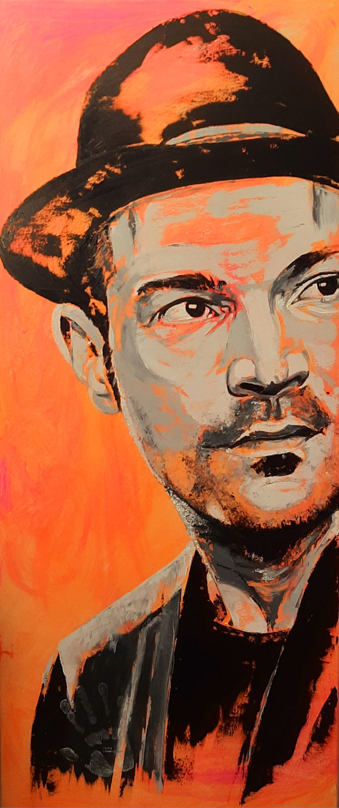 Roger Cicero l 60x140 cm l Öl & Acryl auf Leinwand