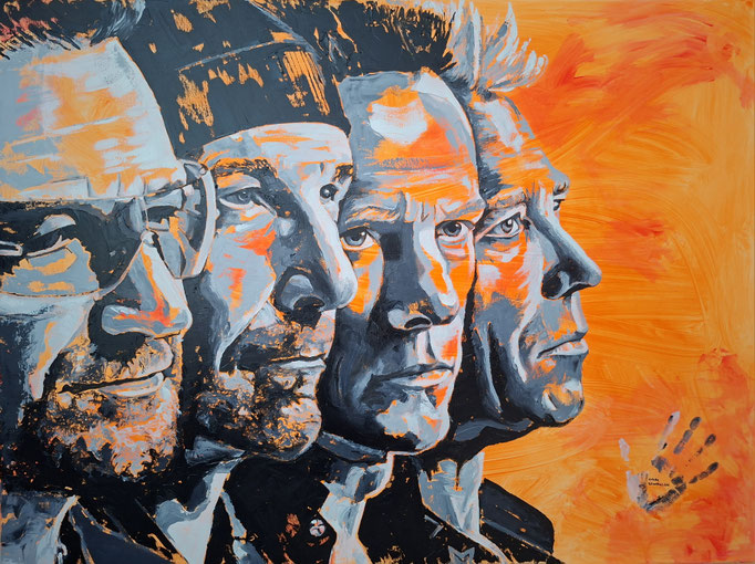 U2 l 120x90 cm l Öl & Acryl auf Leinwand
