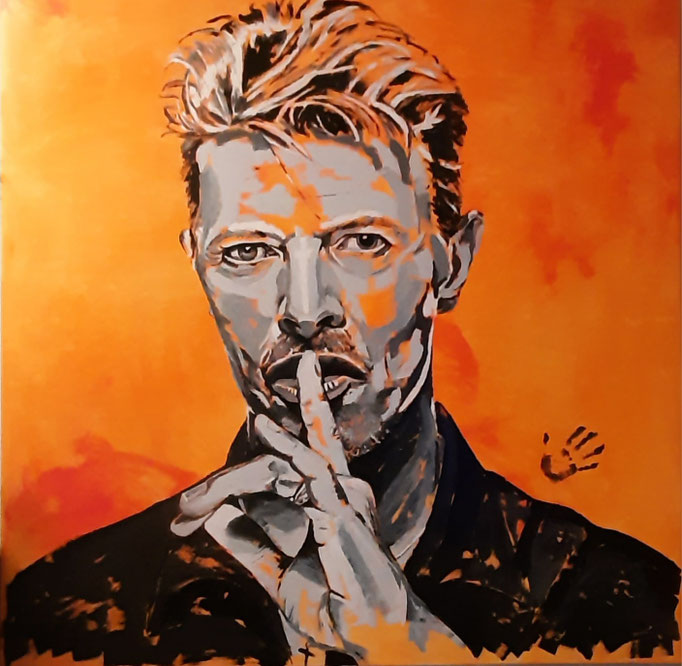 David Bowie l 180x180 cm l Öl & Acryl auf Leinwand