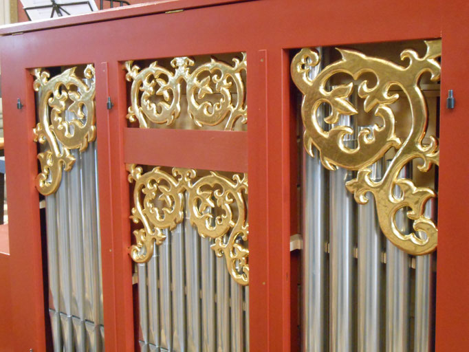 Schleierbrett Orgel Gold