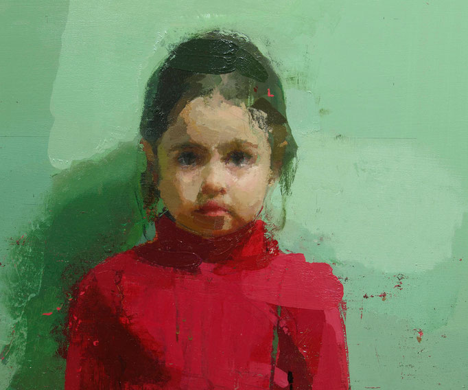 Niña de rojo. (Detalle)