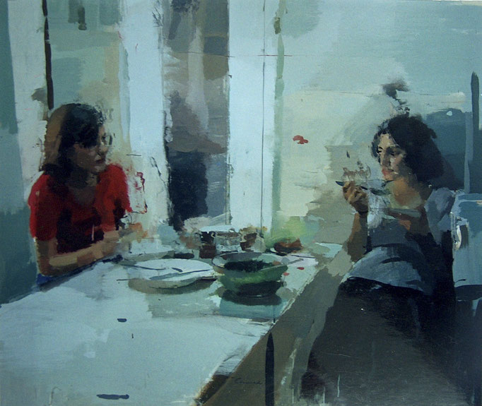 Las hermanas. 120x142 cm.