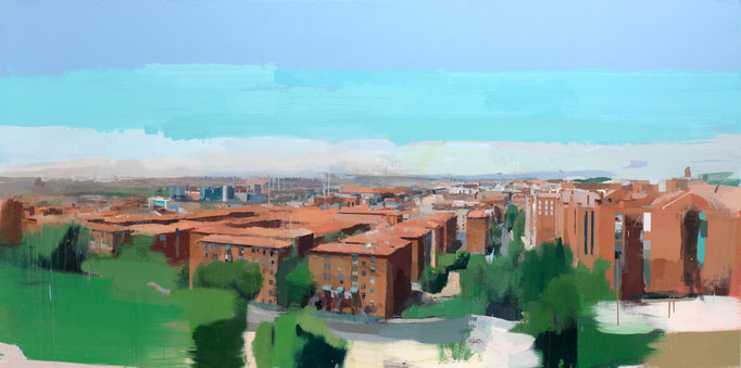Madrid desde las afueras. 122x244 cm.