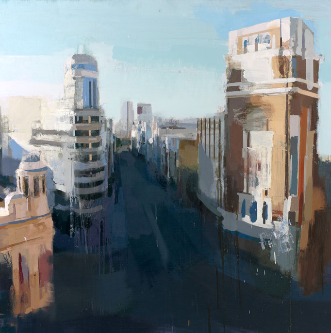 Madrid desde Callao. 120x120 cm.