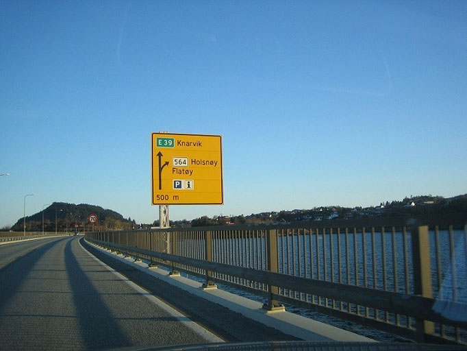 Die E 39, eine der wichtigen Verbindungsadern in Norwegen.
