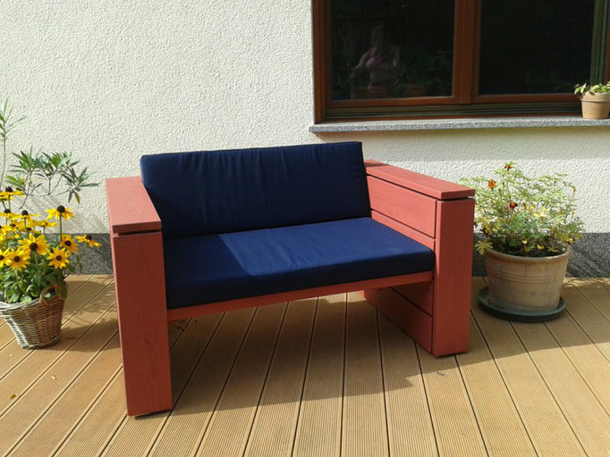 Lounge Sessel XL, Transparent Rot