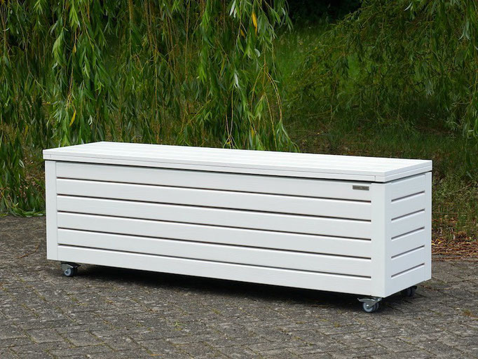 Truhenbank / Sitztruhe Holz L, Oberfläche: Weiß