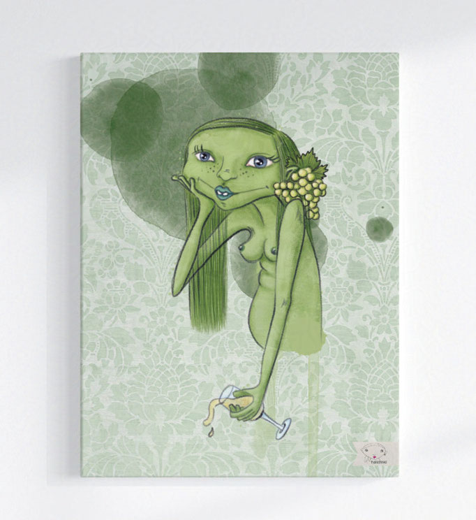 Wandkunst | 100x75 cm | "Grüne Muse"