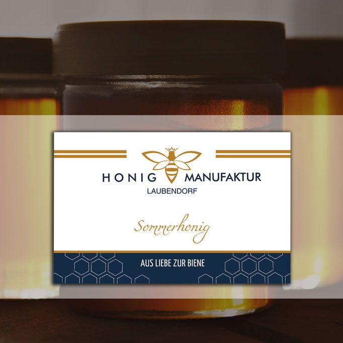 Honigetiketten für die Honigmanufaktur Laubendorf 