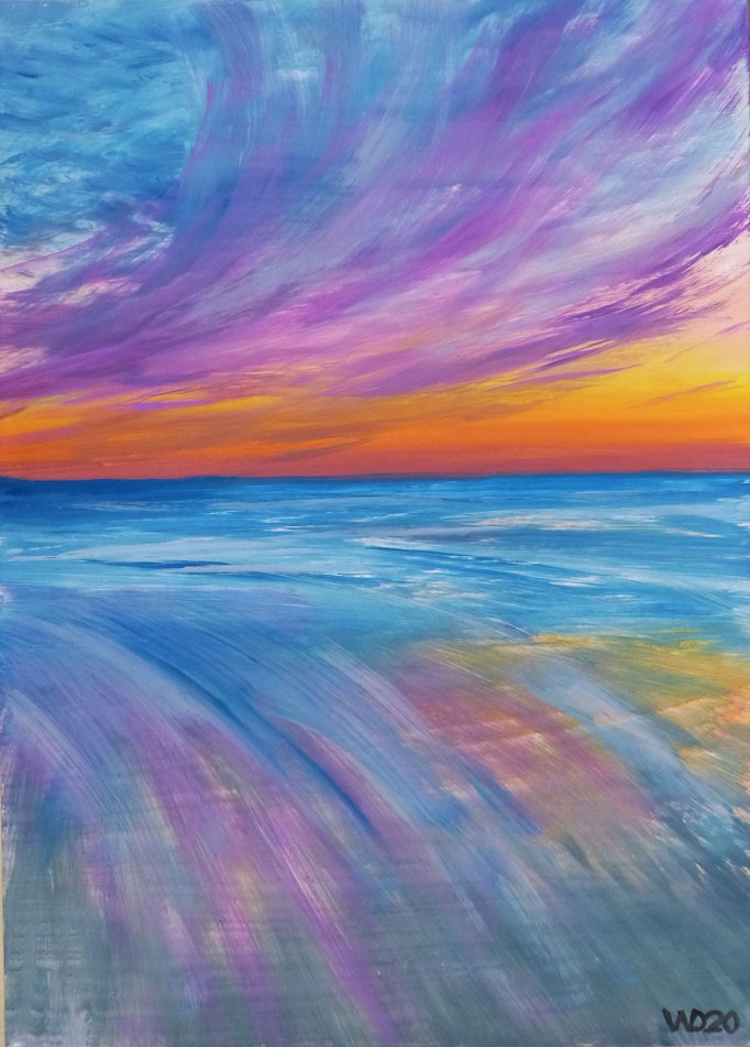 Sunset 38 - 24 x 33 cm  Ölfarbe auf Papier   45.00 €