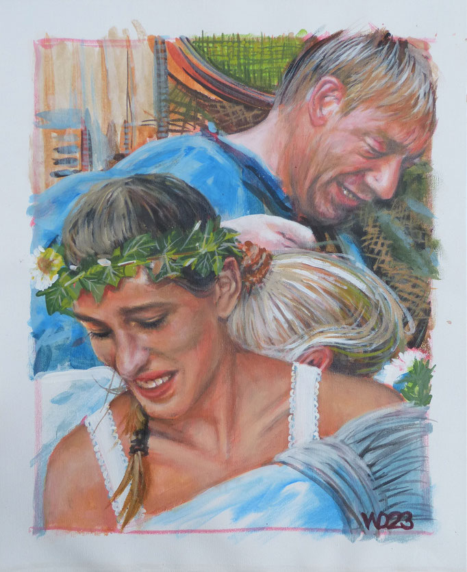 Schichtkuchen - 44 x 54 cm  Ölfarbe auf Leinwand   100.00 €