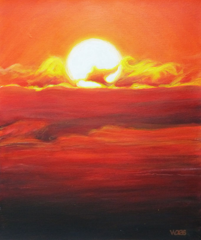 Sunset 91 - 46 x 55 cm  Acrylfarbe auf Leinwand   80.00 €