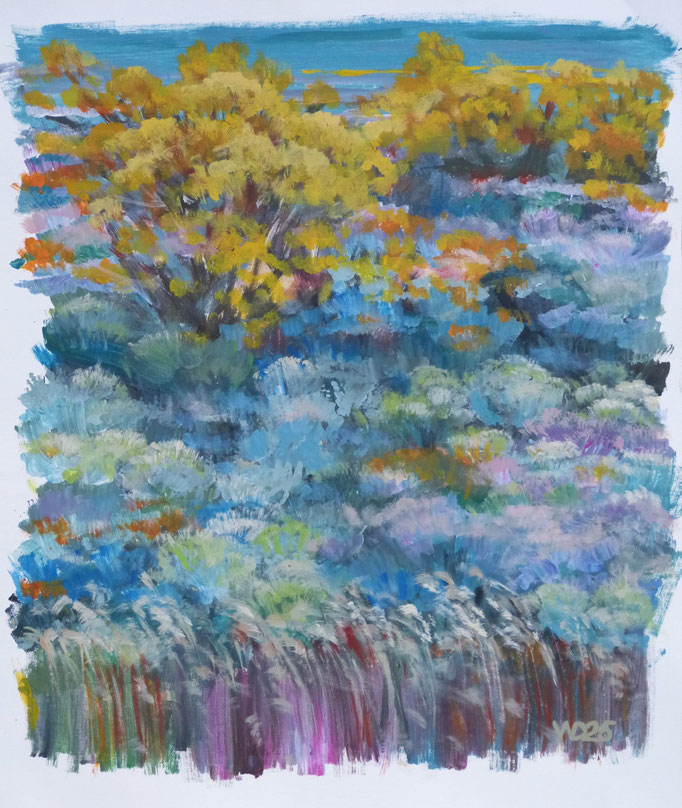 Graslandschaft - 46 x 55 cm  Acrylfarbe auf Leinwand  130.00 €