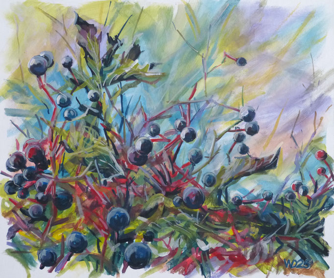 Wilde Weinrebe - 46 x 55 cm  Acrylfarbe auf Leinwand  130.00 €