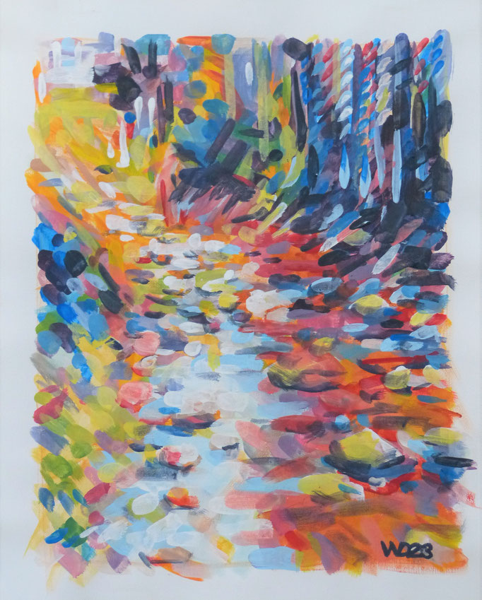Steinbach - 44 x 54 cm  Acrylfarbe auf Leinwand   70.00 €