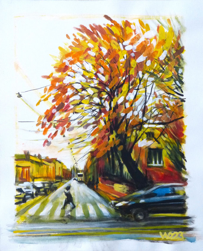 Gelbe Laune - 44 x 54 cm   Acrylfarbe auf Leinwand  70.00 €