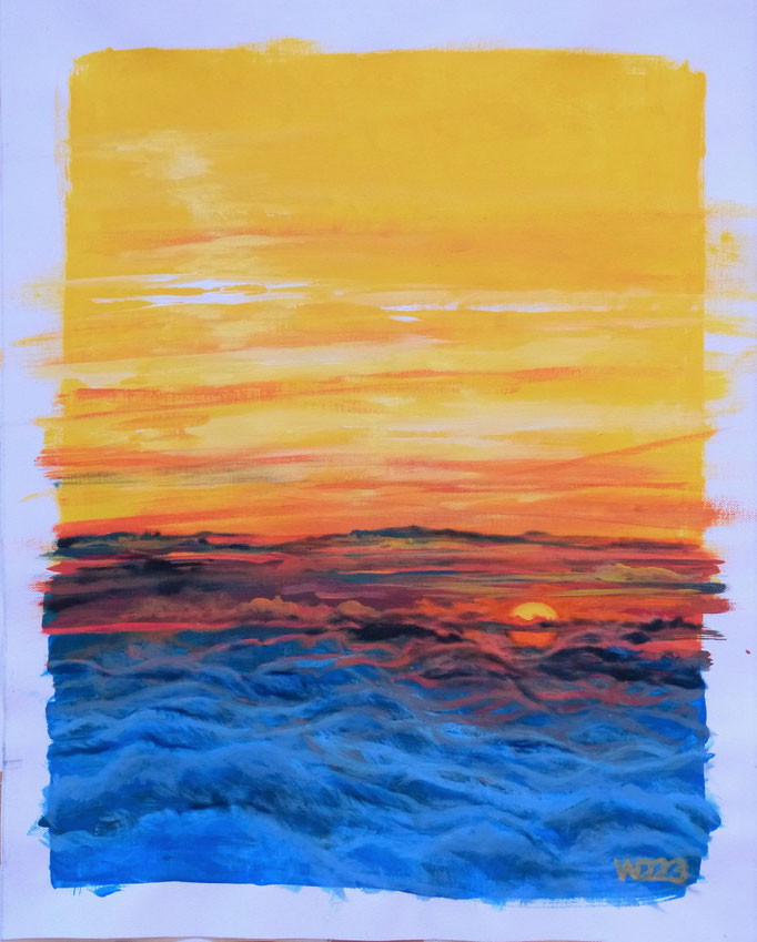 Sunset 87 - 44 x 54 cm  Acrylfarbe auf Leinwand   60.00 €