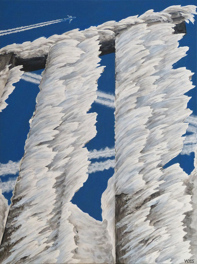 Winterkapriolen - 60 x 80cm  Acrylfarbe, Leinwand, Schlussfirnis  180.00 €
