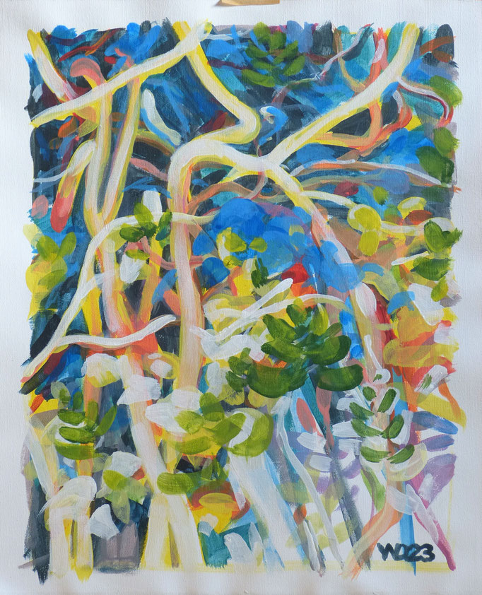 Geäst 2  - 44 x 54 cm  Acrylfarbe auf Leinwand   60.00 €