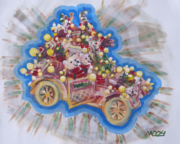 Happy new year - 44 x 54 cm   Acrylfarbe auf Leinwand  100.00 €