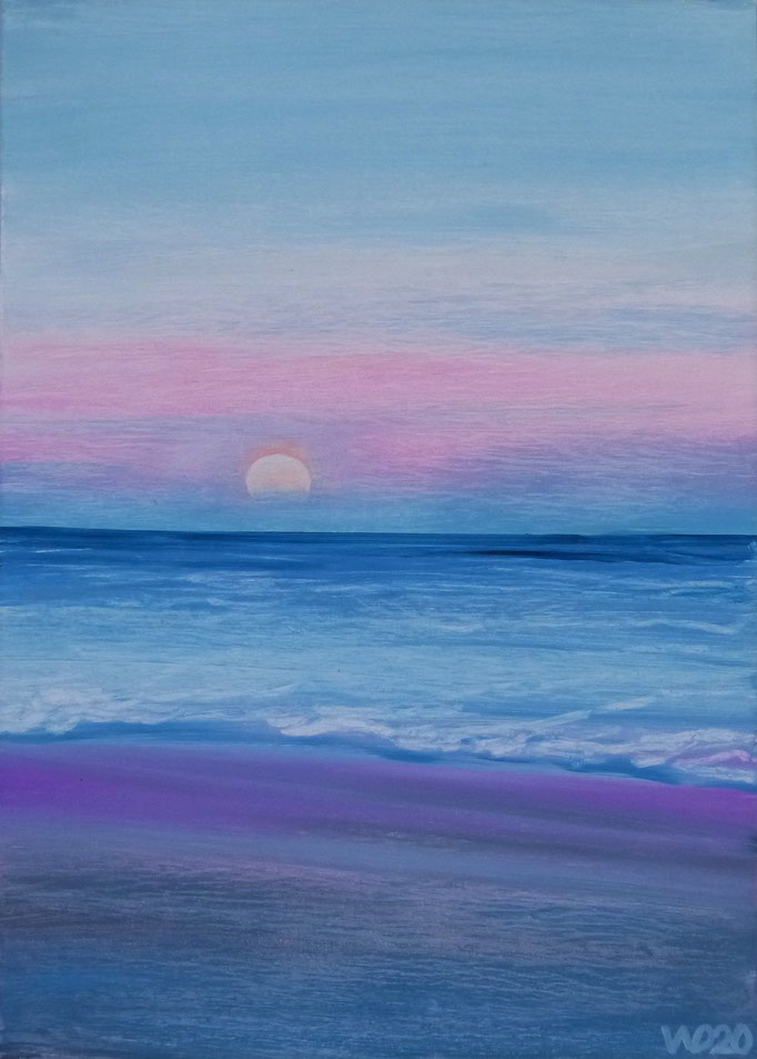 Sunset 48 - 24 x 33 cm  Ölfarbe auf Papier   45.00 €