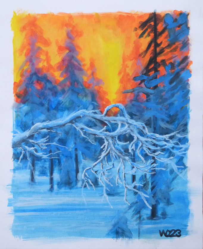 Schönheit - 44 x 54 cm  Acrylfarbe auf Leinwand   90.00 €