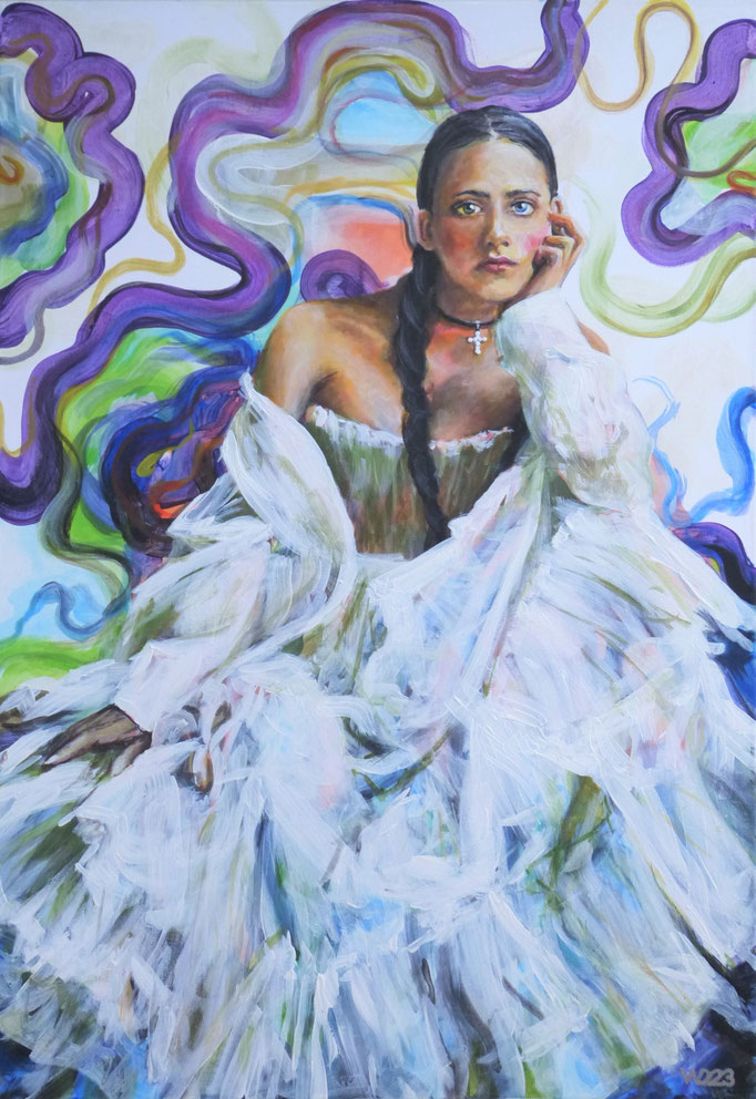 Gläubig - 70 x 100 cm  Acrylfarbe auf Leinwand   700.00 €