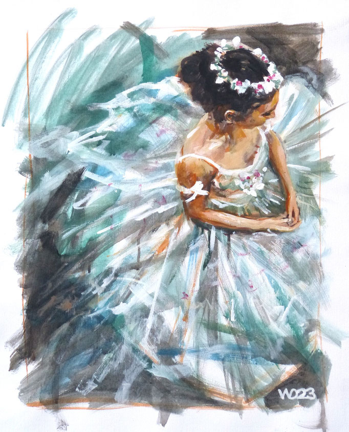 Ballerina - 44 x 54 cm   Acrylfarbe auf Leinwand  80.00 €