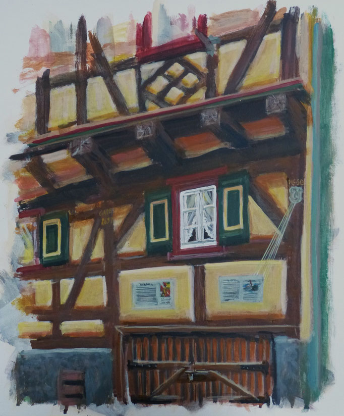 Puppenmuseum Oberkirch - 46 x 55 cm  Acrylfarbe auf Leinwand  90.00 €