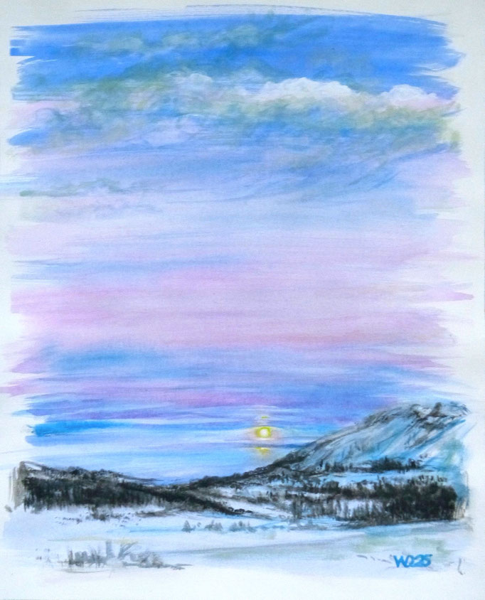 Rheinebene - 44 x 54 cm  Acrylfarbe auf Leinwand   60.00 €