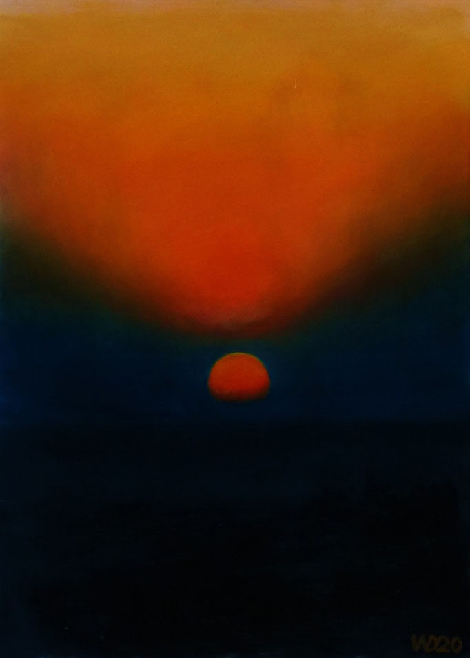 Sunset 11 - 24 x 33 cm  Ölfarbe auf Papier   45.00 €