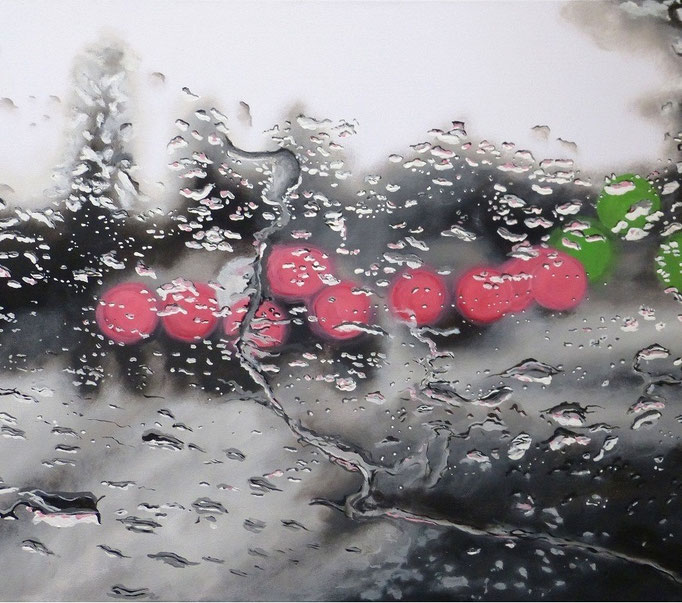 5 Minuten noch -  70 x 100cm  Acrylfarbe, Leinwand, Schlussfirnis  200.00 €