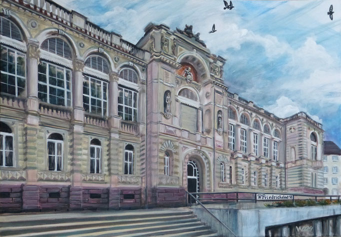 Friedrichsbad Baden-Baden - 70 x 100cm  Acrylfarbe, Leinwand  800.00 €