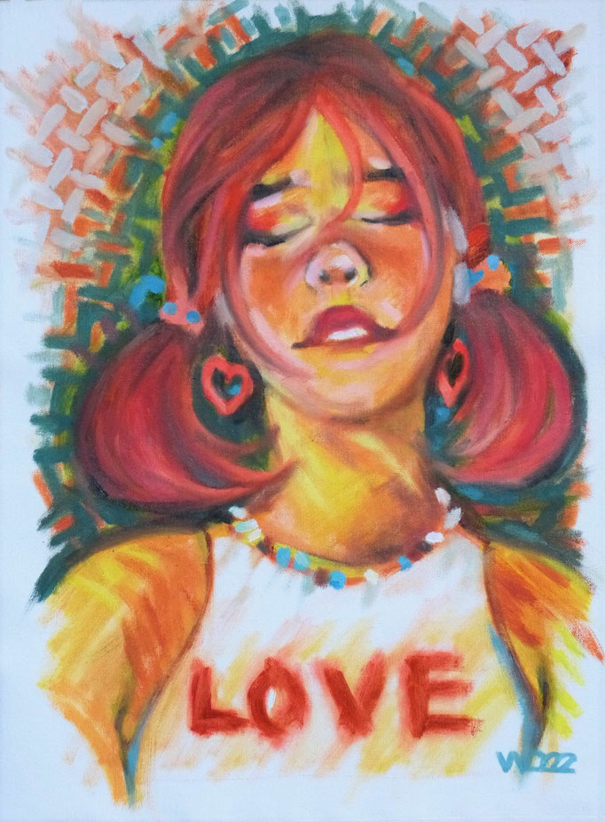 Love -  40 x 53 cm  Ölfarbe auf Leinwand   70.00 €