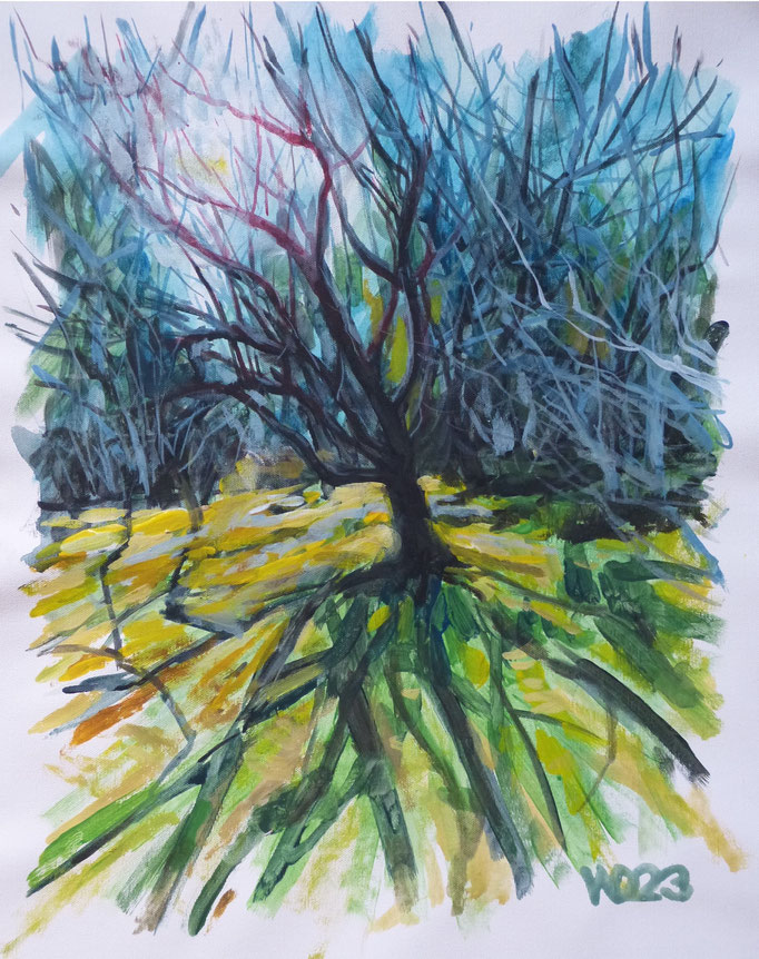 Obstbaum - 44 x 54 cm  Acrylfarbe auf Leinwand   70.00 €