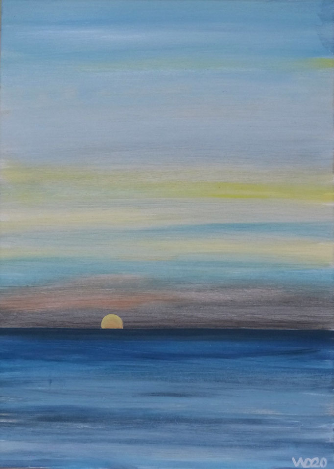 Sunset 46 - 24 x 33 cm  Ölfarbe auf Papier   45.00 €