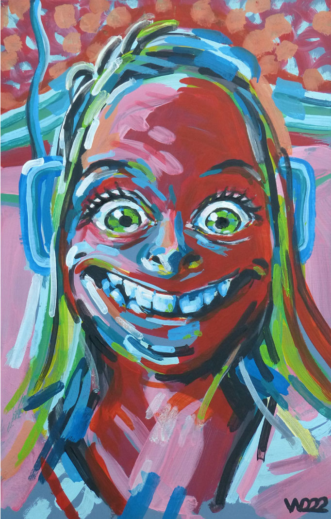 Freude - 37 x 58 cm  Acrylfarbe auf 3mm MDF-Platte    50.00 €