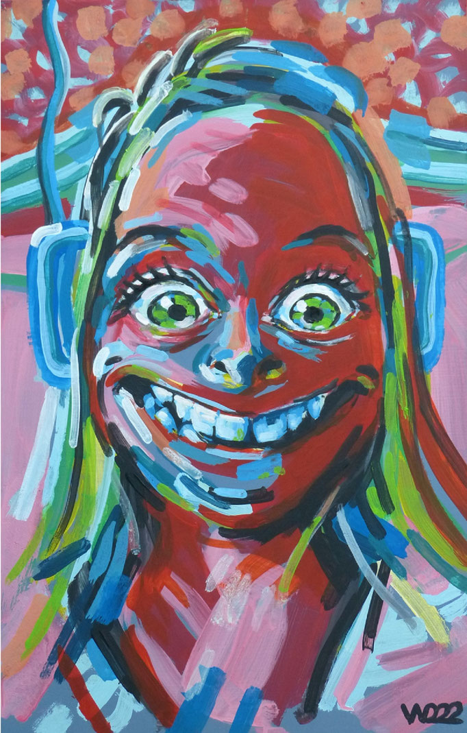 Freude - 37 x 58 cm  Acrylfarbe auf 3mm MDF-Platte    50.00 €