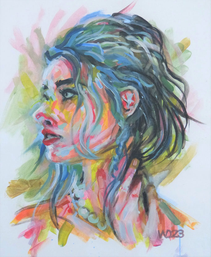 Strohkopf - 44 x 54 cm  Acrylfarbe auf Leinwand   70.00 €