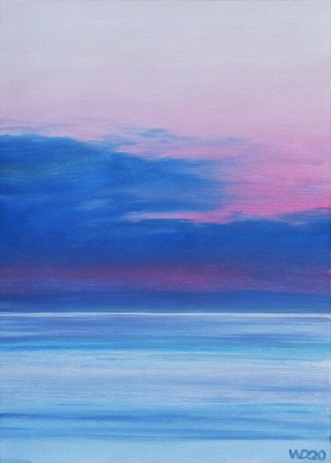 Sunset 49 - 24 x 33 cm  Ölfarbe auf Papier   45.00 €