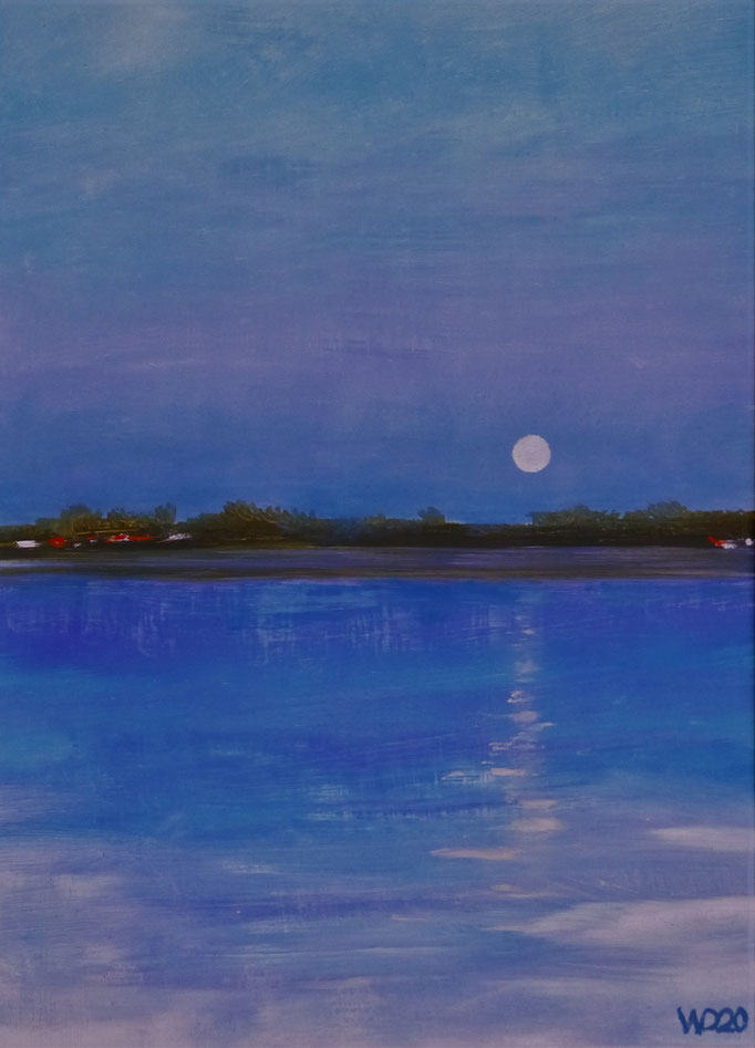 Sunset 12 - 24 x 33 cm  Ölfarbe auf Papier   45.00 €