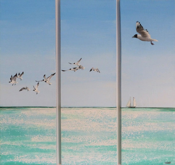 Morgenbrise - 90 x 90cm  Acrylfarbe, Leinwand, Schlussfirnis  290.00 €