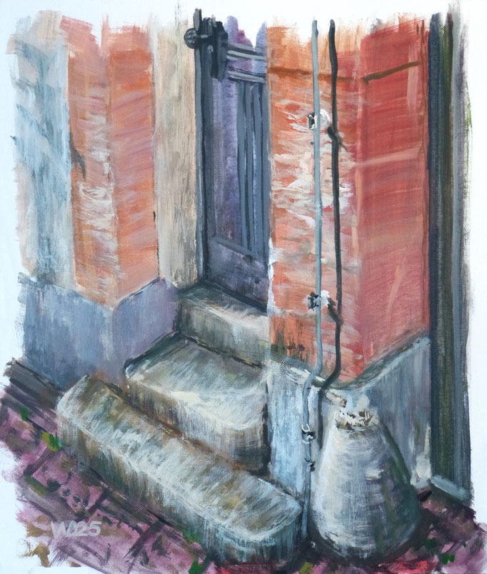 Bühl Museumseingang - 46 x 55 cm   Acrylfarbe auf Leinwand  100.00 €