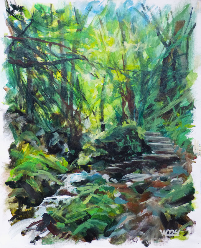 Gaishöll Wasserfälle - 44 x 54 cm   Acrylfarbe auf Leinwand  80.00 €