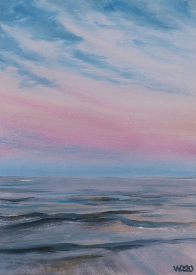 Sunset 70 - 24 x 33 cm  Ölfarbe auf Papier   45.00 €