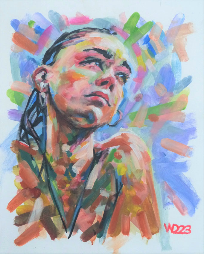 Lassen Sie mich in Ruhe - 44 x 54 cm  Acrylfarbe auf Leinwand   60.00 €