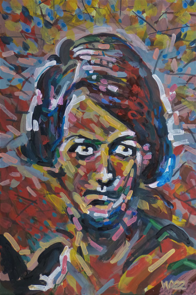 Nina - 40 x 60 cm  Acrylfarbe auf 3mm MDF-Platte    80.00 €