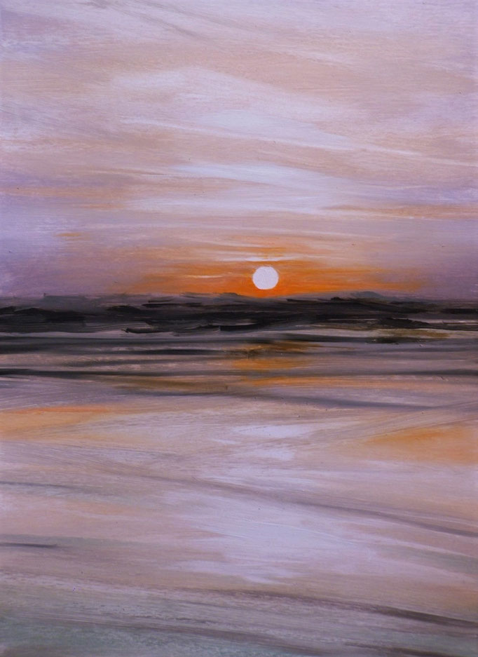 Sunset 51 - 24 x 33 cm  Ölfarbe auf Papier   45.00 €